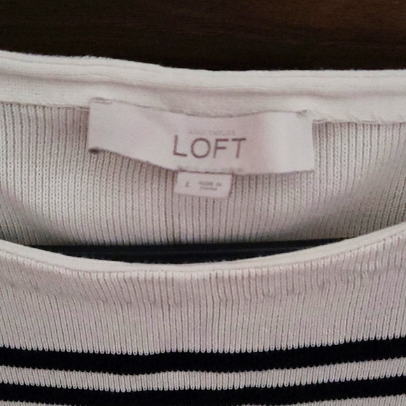 LOFT Stripe size large women's sweater - Picture 2 of 3